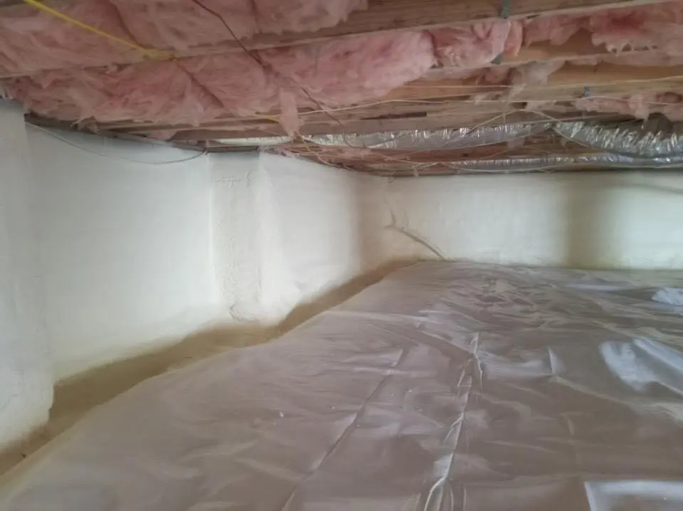 Crawl space encapsulation with closed-cell spray foam for Spray Foam Roofing in Manassas Park