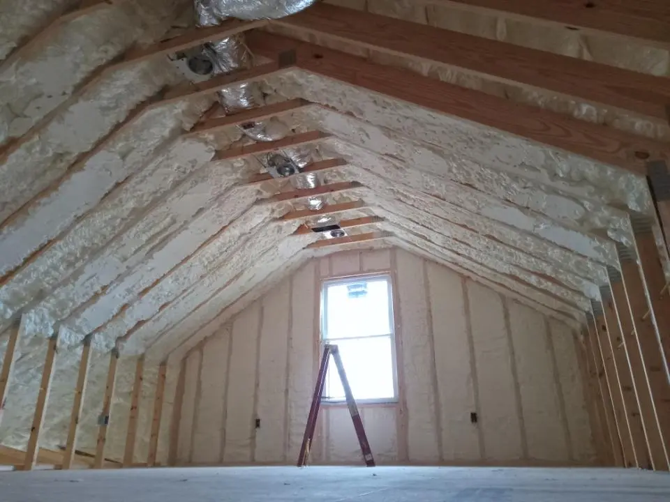 Spray foam roofing application for Crawl Space Insulation project in Manassas Park